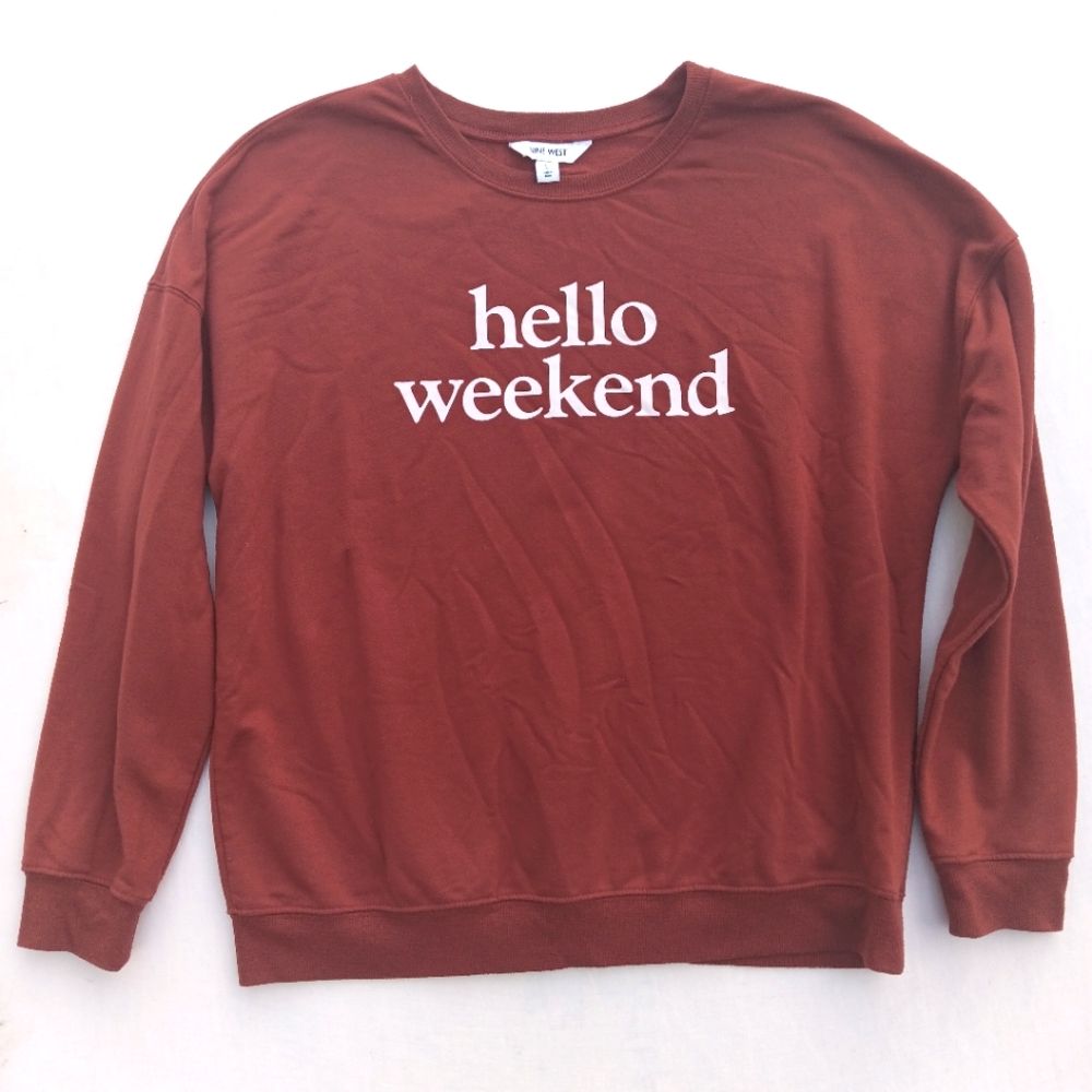 Nine West Hello Weekend Sweatshirt Large